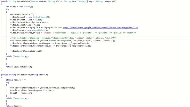 Upload video on youtube with C# code смотреть онлайн