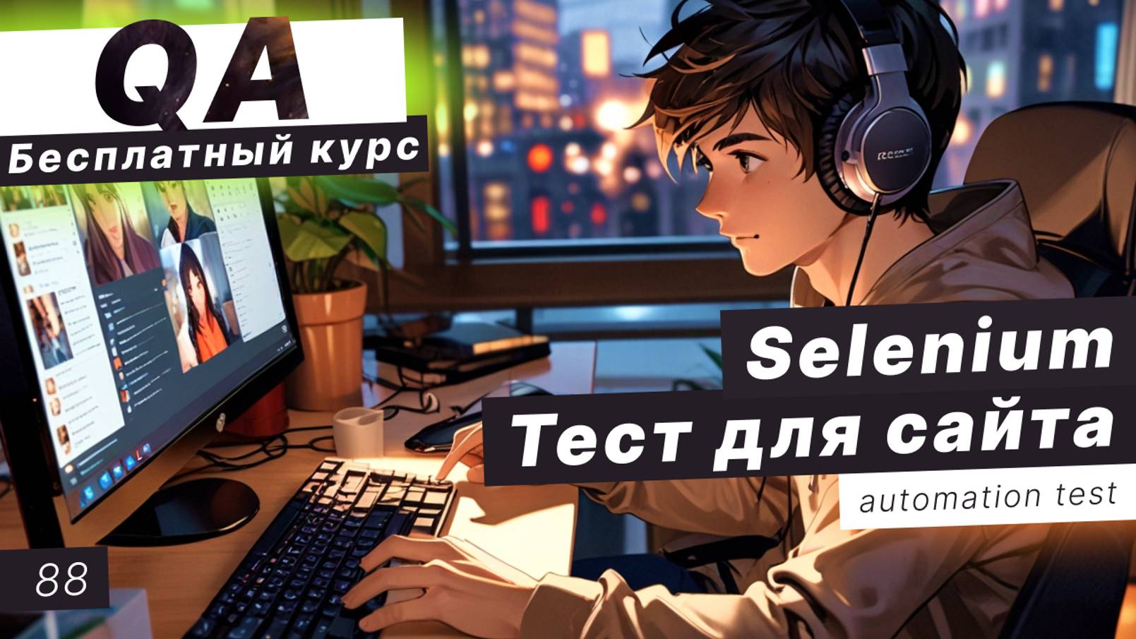 Урок 88. Selenium. Framework (часть 2). Пишем тест для сайта смотреть онлайн