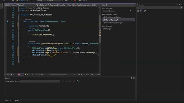 Windows Form MDI Application explained смотреть онлайн