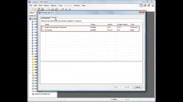 oXygen XML Editor - Add-ons Support