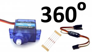 Увеличение угла хода серво до 360º для поворотного устройства