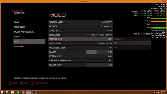 Doom Vulkan problems in non 16.6.2 crimson. смотреть онлайн