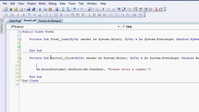 VB.NET Working with an ErrorProvider смотреть онлайн