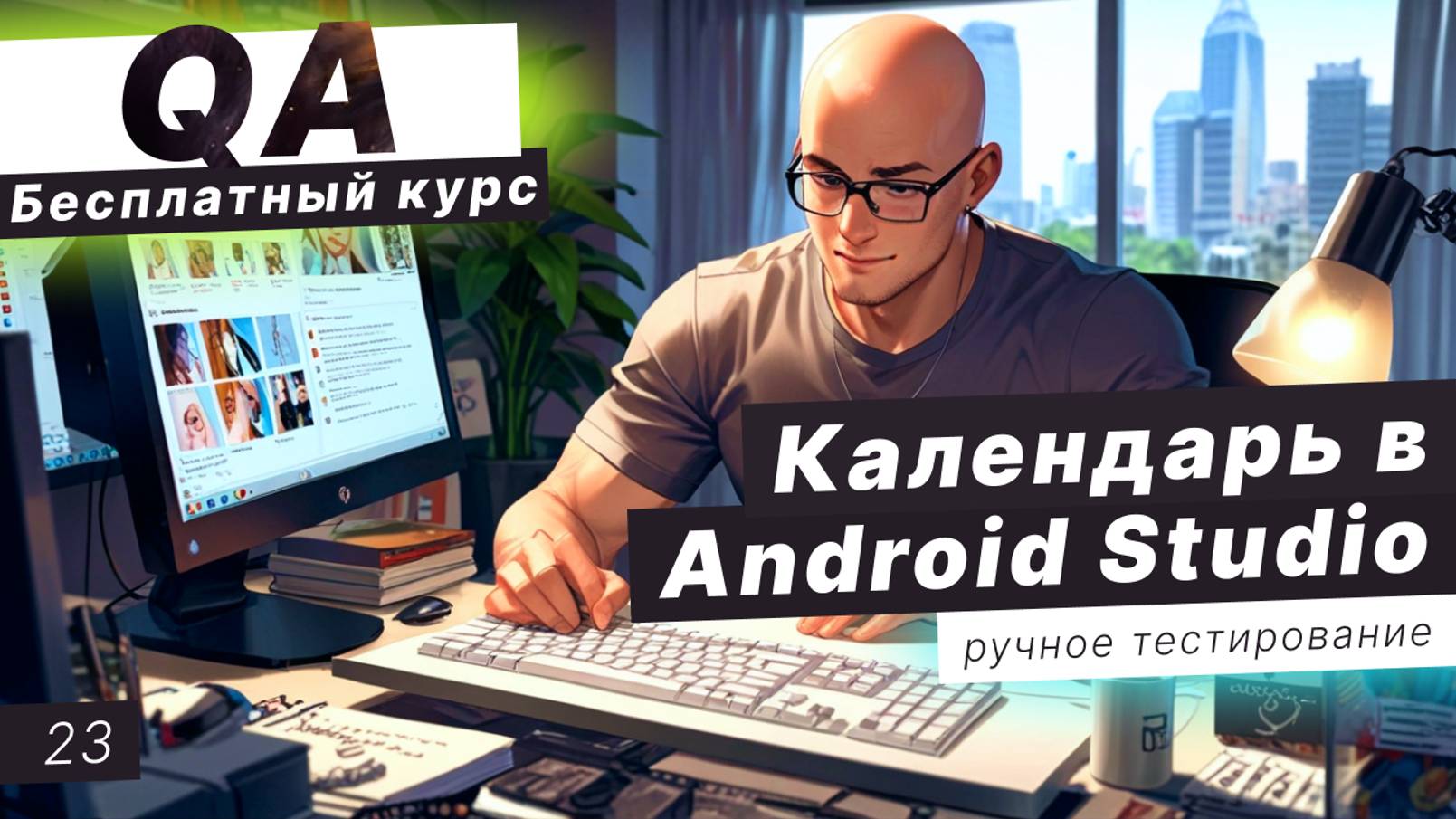 Урок 23. Устанавливаем и тестируем календарь в Android Studio. TestRail теория смотреть онлайн