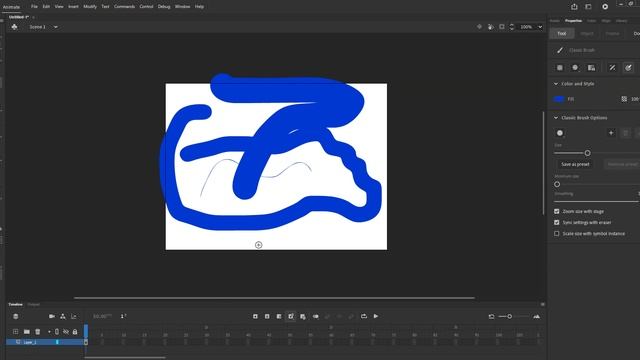Brush Size Change in Adobe Animate 2023 or Adobe Flash or Macromedia Flash 8 смотреть онлайн