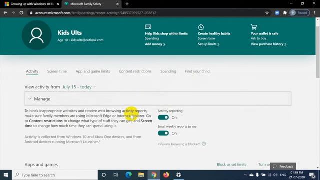 Parental Control Setting for Win 10 OS смотреть онлайн
