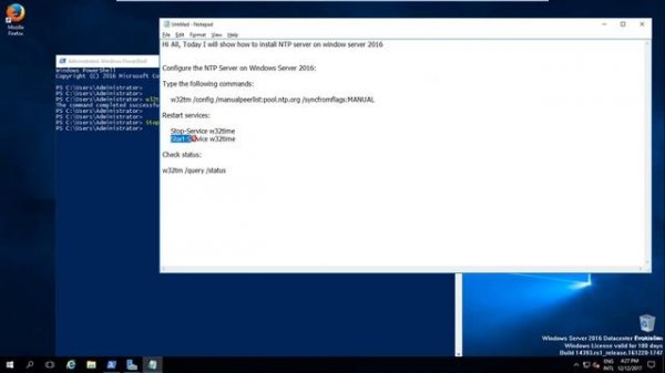 NTP Server on Windows Server 2016