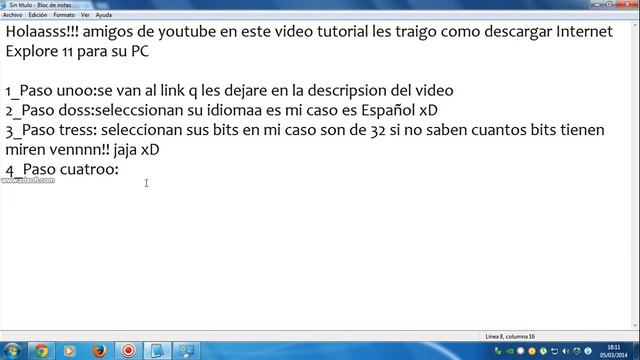 Como descargar Internet Explore 11 para W7 (2014) смотреть онлайн