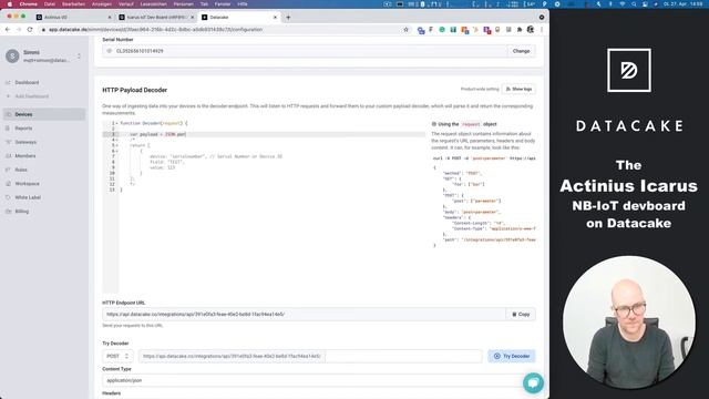 Unboxing and Adding Actinius Icarus NB-IoT nRF9160 Dev-Board to Datacake using Webhook Integration смотреть онлайн