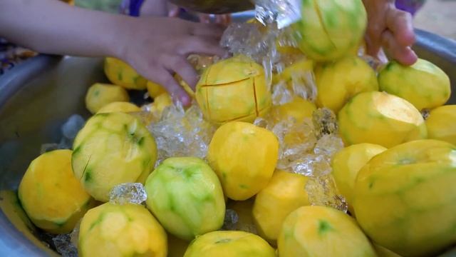 Fresh apple mango fruit eat with shrimp pasted recipe - Amazing video смотреть онлайн
