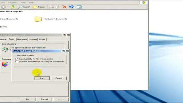How To Run Chkdsk /F In Windows XP