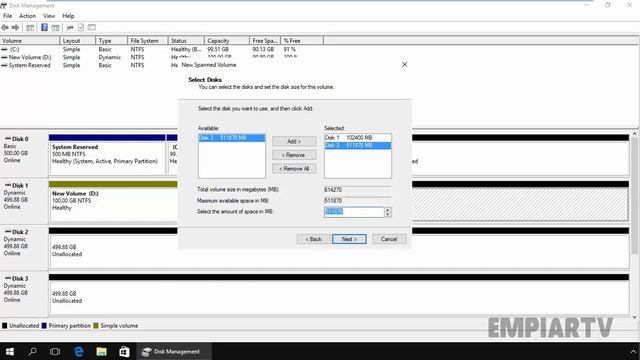 How to Create Spanned Volume in Dynamic Disk смотреть онлайн