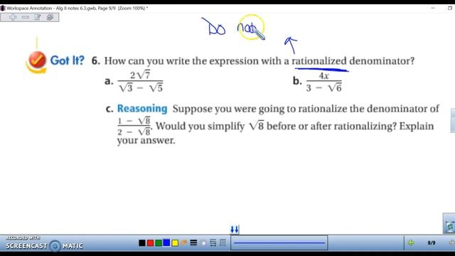 6.3 - Binomail Radical Expressions смотреть онлайн