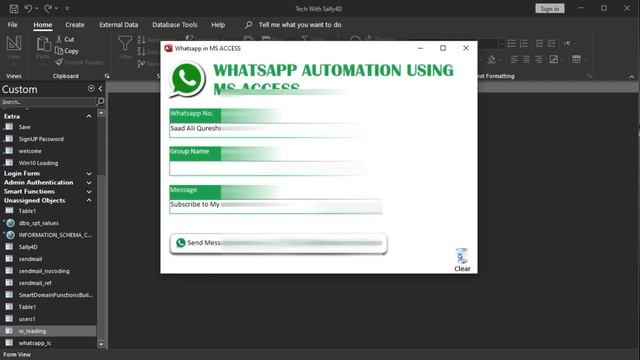 WhatsApp Automation using MS ACCESS | Send WhatsApp Message With Attachments | Make Whatsapp Calls смотреть онлайн
