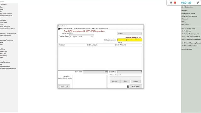 Journal Voucher in Book Keeper Windows | What is Journal Voucher | How to create JV [ENG] смотреть онлайн