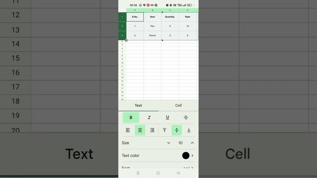 Lec2 Google Sheet on Android Mobile: Creating and formatting text in Google sheet using mobile phon смотреть онлайн
