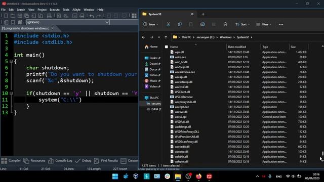 🔴LIVE!! Program To Shutdown Computer or PC in C Programming смотреть онлайн