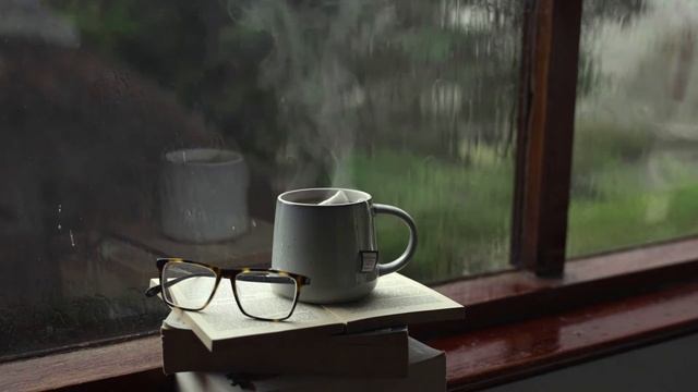 Soft rain and thunderstorm outside the window, no music смотреть онлайн