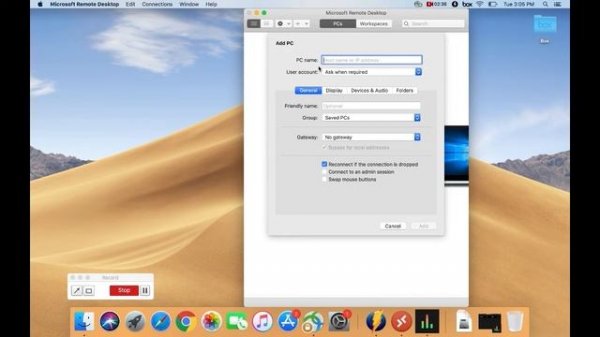 Remote Desktop Connection from Mac