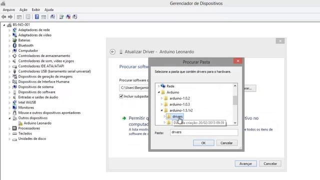 Arduino Leonardo - Processo de instalação do driver da placa no Windows 8 смотреть онлайн