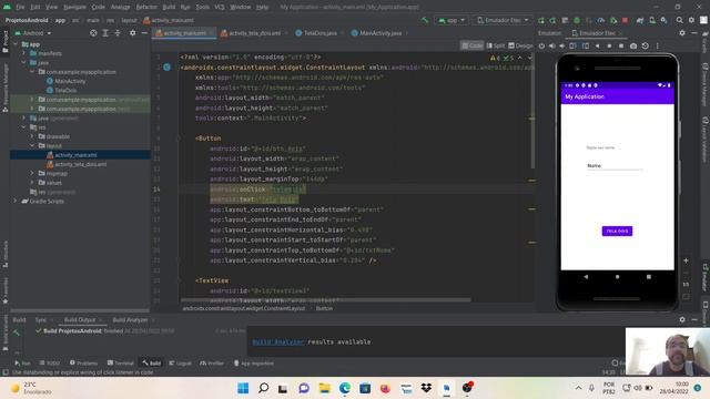 Navegação entre Tela Android Studio смотреть онлайн
