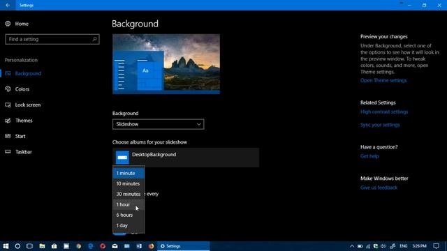 How to change Wallpaper picture display time Windows 10 Fall creators update смотреть онлайн