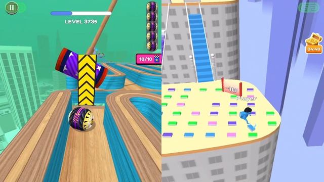 Going Balls Vs Bridge Race All Levels Gameplay Android, iOS 4K 90 смотреть онлайн