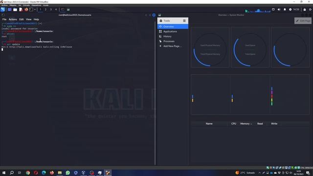 Kali Linux 2023.3, Actualizando el sistema y paquetes tras el primer inicio sobre Virtual Box. смотреть онлайн