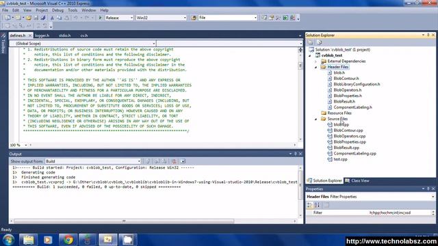 Setting cvbloblib in Windows7 using Visual studio2010 смотреть онлайн