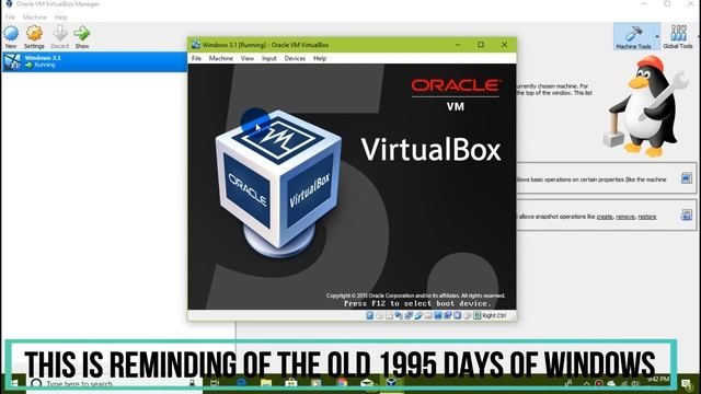 Old Days Back!Run the ancestor of Windows!Run Windows 3.1 in Virtual Box| Virtual Box | Windows 3.1 смотреть онлайн