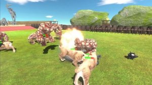 Ice Age War - Ice Age Team VS Infernals + Mutant Primates - Animal Revolt Battle Simulator