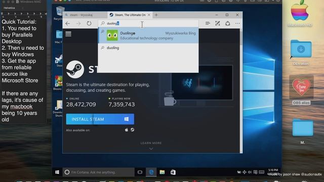 How YOU Can Use Duolingo (Windows App) on MAC OS? Tutorial смотреть онлайн