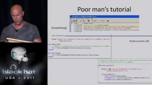 BlackHat 2011 - Function Rerouting from Kernel Land смотреть онлайн