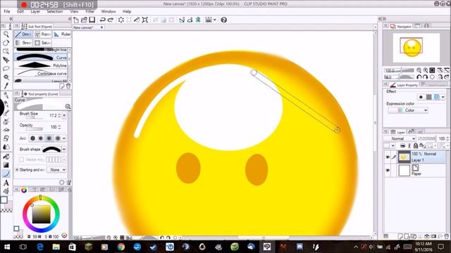Clip Studio Paint Smiley face emoji | Speed-Art смотреть онлайн