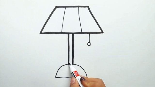 How to draw a lamp / Как нарисовать светильник / Svetilnik chizish смотреть онлайн