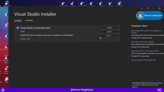 Visual Studio 2022 Yükləmək və Quraşdırmaq | Windows 11 смотреть онлайн