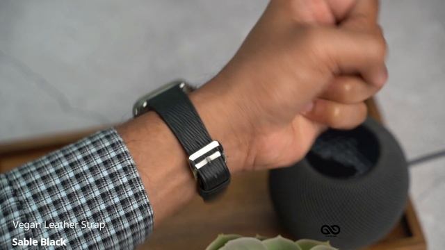 Sable Black Vegan Leather Strap For Apple Watch 49mm Series Ultra смотреть онлайн