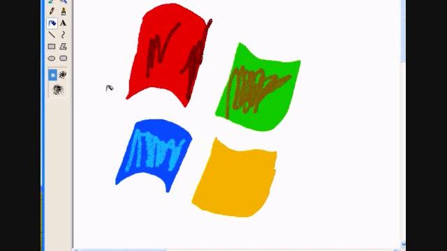how to draw windows xp logo tutorial!!!!! смотреть онлайн