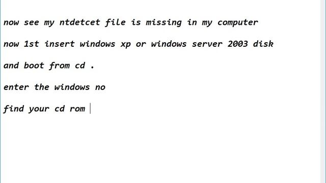 ntdetect file recover смотреть онлайн