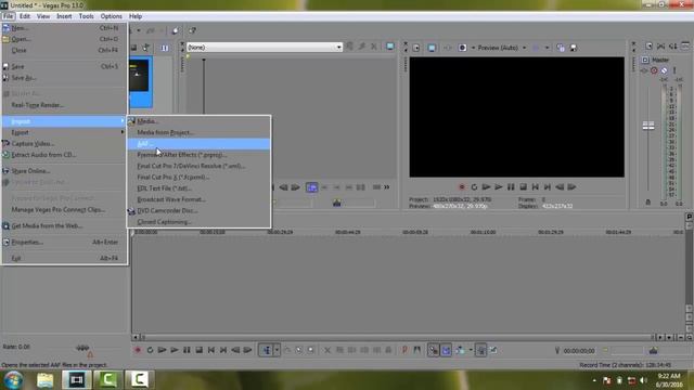 Sony Vegas Pro 13 Tutorial in Tamil- Import Your Files and File Formats_HD смотреть онлайн