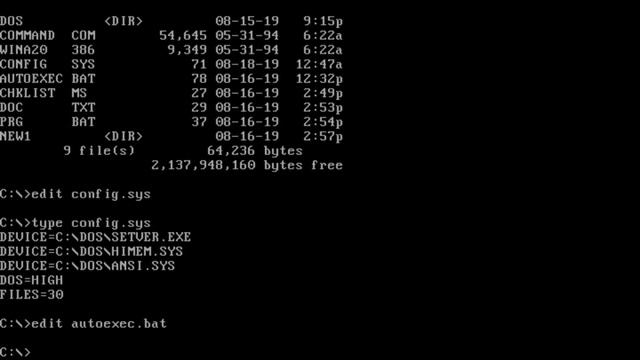 DOS Virtual Machine - #3 Basic Customization; ANSI drivers in prompt смотреть онлайн