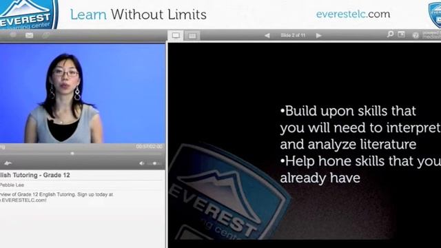 Everest ELC - Grade 12 English Tutoring Sample смотреть онлайн
