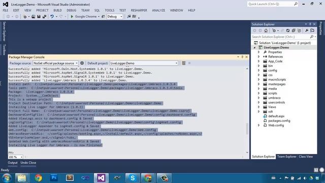 Live Logger for Umbraco Installing with Nuget смотреть онлайн