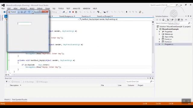 Key events Code Example-P-4 смотреть онлайн