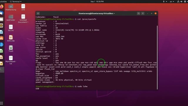 ubuntu OS info, CPU info, RAM info Check Second Way смотреть онлайн