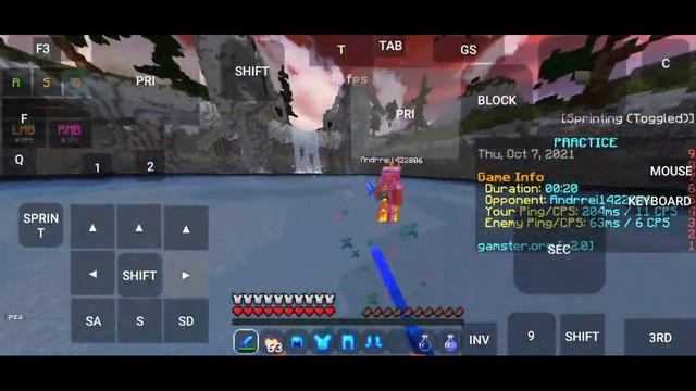 Minecraft PvP on android (Pojav Laucher) Destroying pc players смотреть онлайн