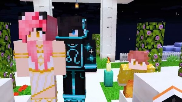 10 FRIENDS on one ZODIAC Block! Minecraft