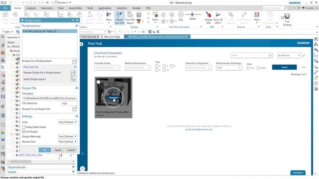 POSTPROCESSOR BUILDING In NX CAM - 