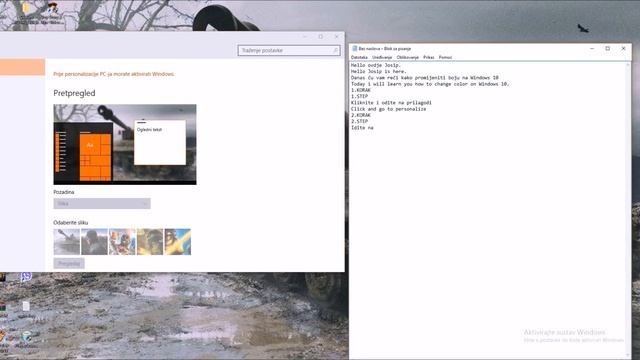Kako promijeniti boju u Windows 10?(TUTORIAL) смотреть онлайн