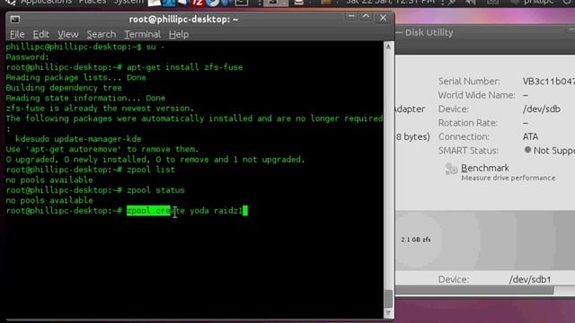 How to create a ZFS file system on ubuntu with 3 drives raid 5 equiv смотреть онлайн
